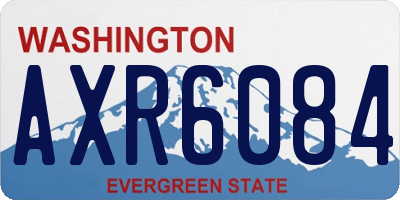 WA license plate AXR6084