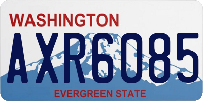WA license plate AXR6085