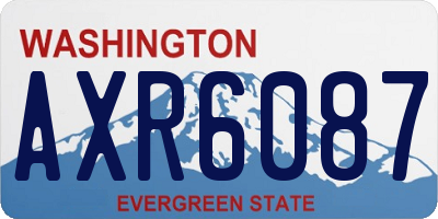 WA license plate AXR6087