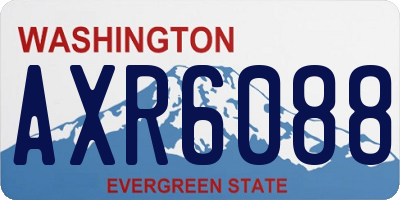 WA license plate AXR6088