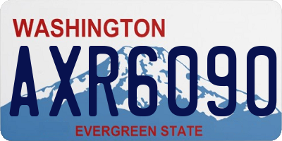 WA license plate AXR6090