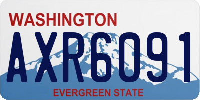 WA license plate AXR6091