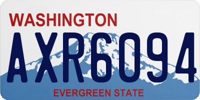 WA license plate AXR6094
