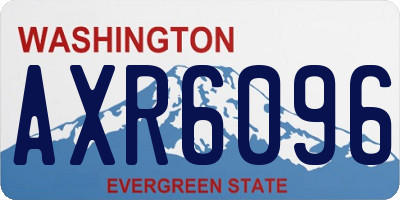 WA license plate AXR6096