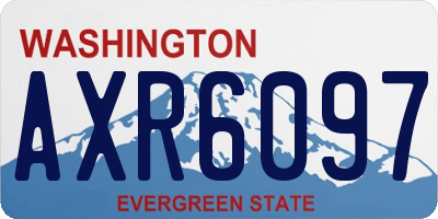 WA license plate AXR6097