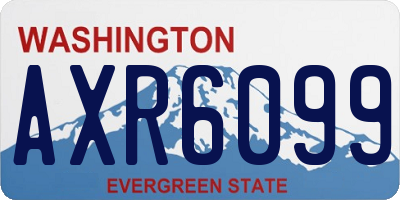 WA license plate AXR6099