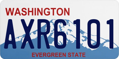 WA license plate AXR6101