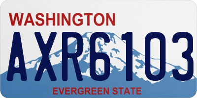 WA license plate AXR6103