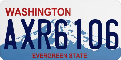 WA license plate AXR6106