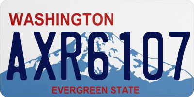WA license plate AXR6107