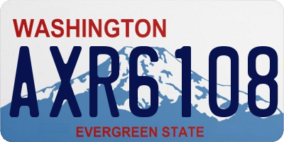 WA license plate AXR6108