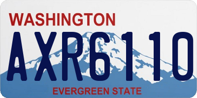WA license plate AXR6110