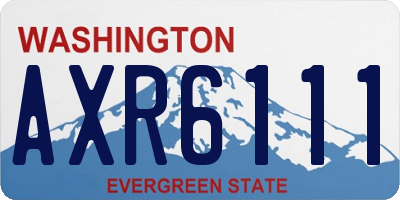 WA license plate AXR6111