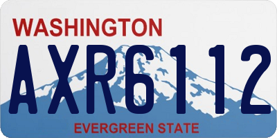 WA license plate AXR6112