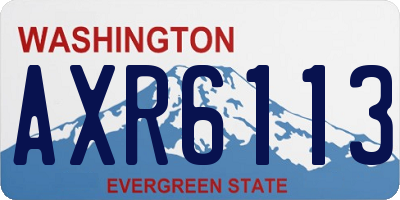 WA license plate AXR6113