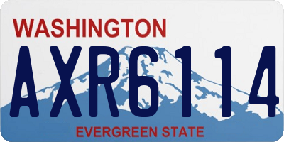 WA license plate AXR6114