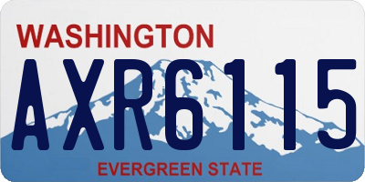 WA license plate AXR6115
