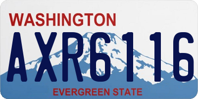 WA license plate AXR6116