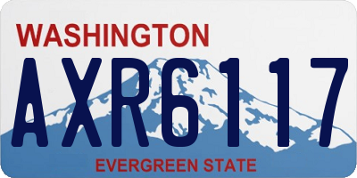 WA license plate AXR6117