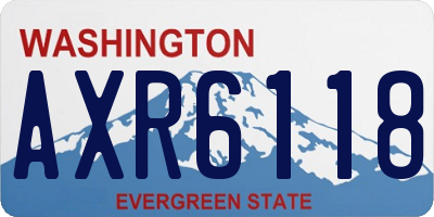 WA license plate AXR6118