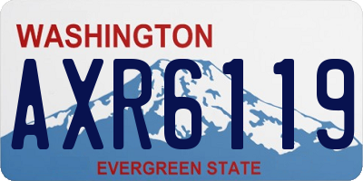 WA license plate AXR6119