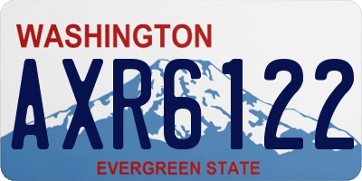 WA license plate AXR6122