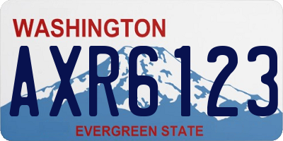 WA license plate AXR6123