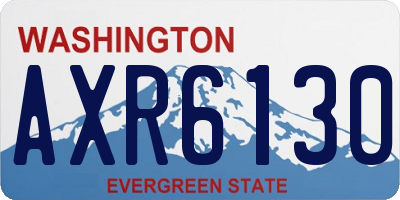 WA license plate AXR6130