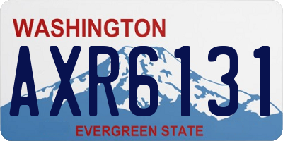 WA license plate AXR6131
