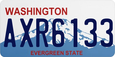 WA license plate AXR6133