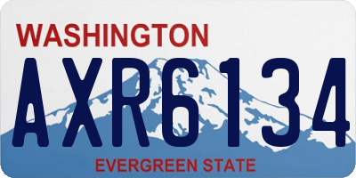 WA license plate AXR6134