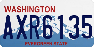 WA license plate AXR6135