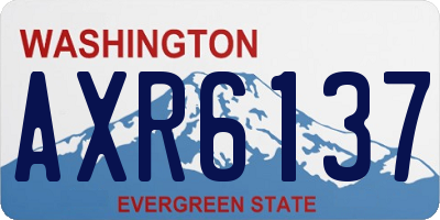 WA license plate AXR6137