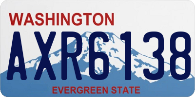 WA license plate AXR6138