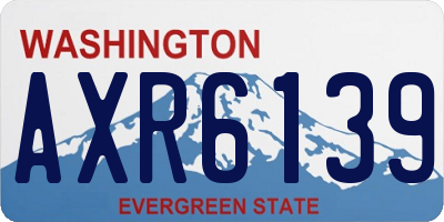WA license plate AXR6139