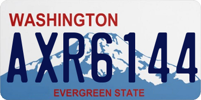 WA license plate AXR6144