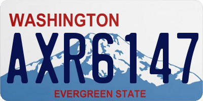 WA license plate AXR6147