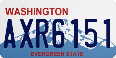 WA license plate AXR6151