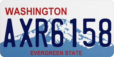 WA license plate AXR6158