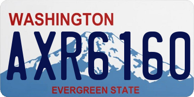 WA license plate AXR6160
