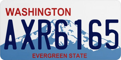 WA license plate AXR6165
