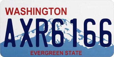 WA license plate AXR6166