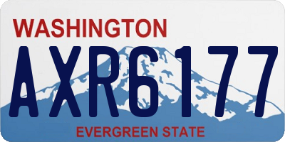WA license plate AXR6177