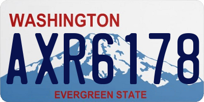 WA license plate AXR6178