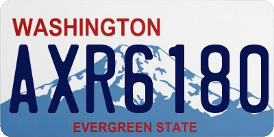 WA license plate AXR6180