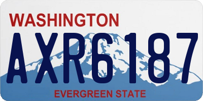 WA license plate AXR6187