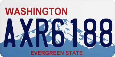 WA license plate AXR6188
