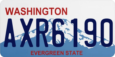 WA license plate AXR6190