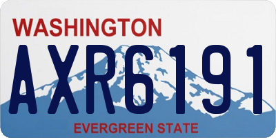 WA license plate AXR6191