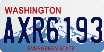 WA license plate AXR6193